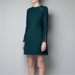 Zara Green Military Dress, L